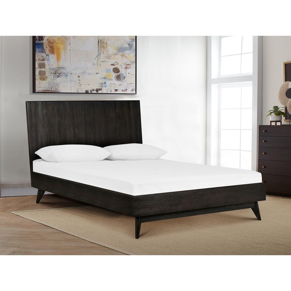 Armen Living Baly Acacia Mid-Century Platform Queen Bed LCLFBDQN - The ...