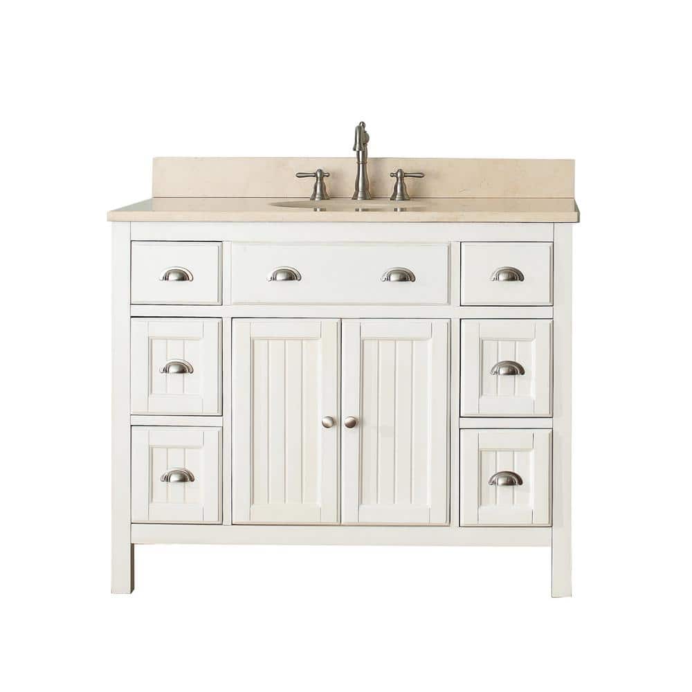 Avanity Hamilton 43 in. W x 22 in. D Bath Vanity in French White with