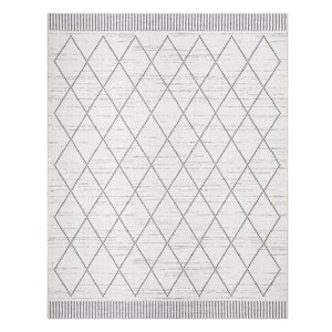 Ringley Parcie Ivory 5 ft. x 7 ft. Geometric Indoor/Outdoor Area Rug