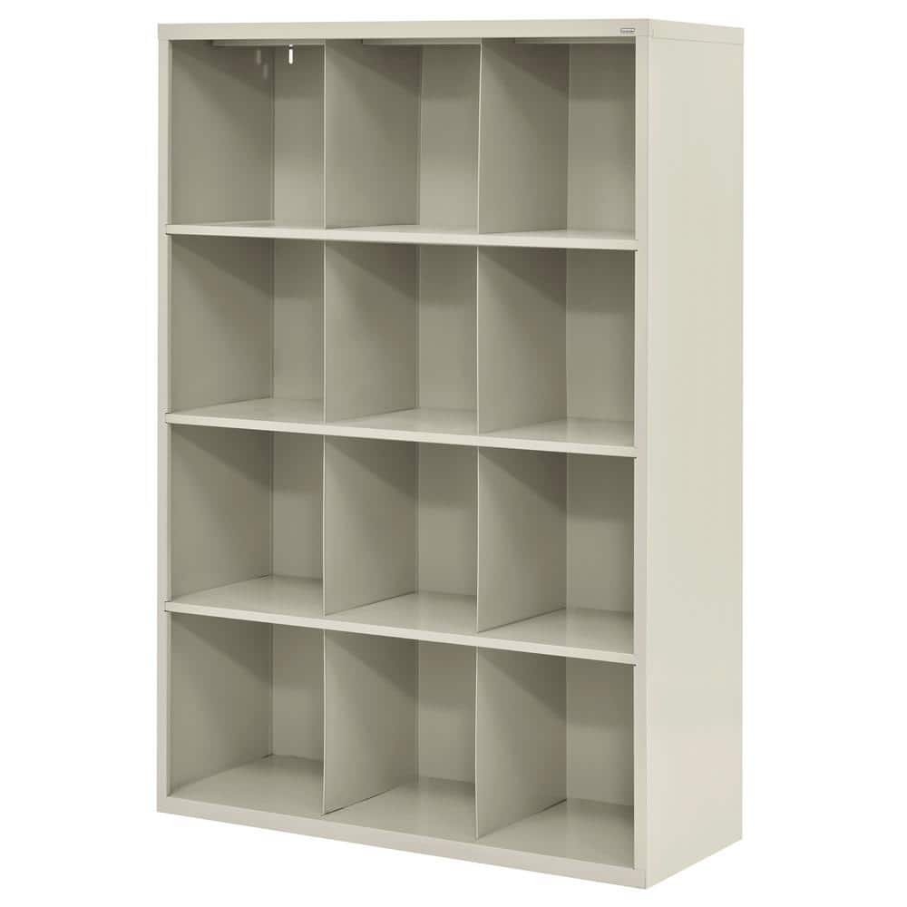 Putty 66" Freestanding Steel Office Storage Cabinet with Adjustable Shelving