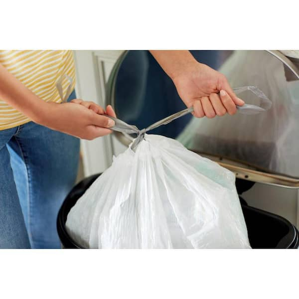 HDX HDX 13 Gal. FLEX White Drawstring Kitchen Trash Bags (150 Count)  HDX716866 - The Home Depot