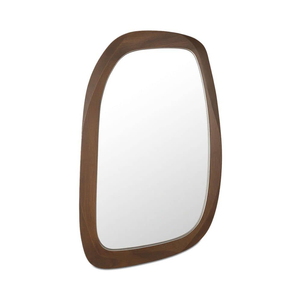 Emilian Brown 20 in. W x 36 in. H Minimalist Freeform Mango Wood Framed Mirror price history on PriceWatchPro