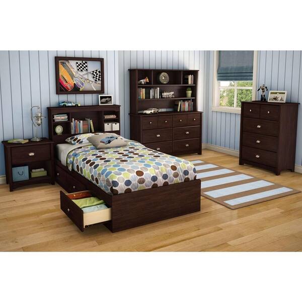South Shore Willow 1-Drawer Havana Nightstand