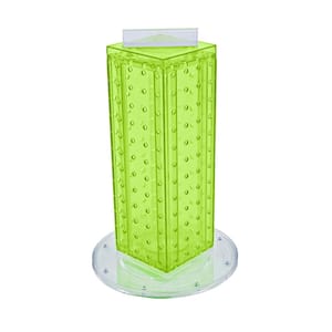 12 in. H x 4 in. W Pegboard Tower with 16-Gift Pockets in Green