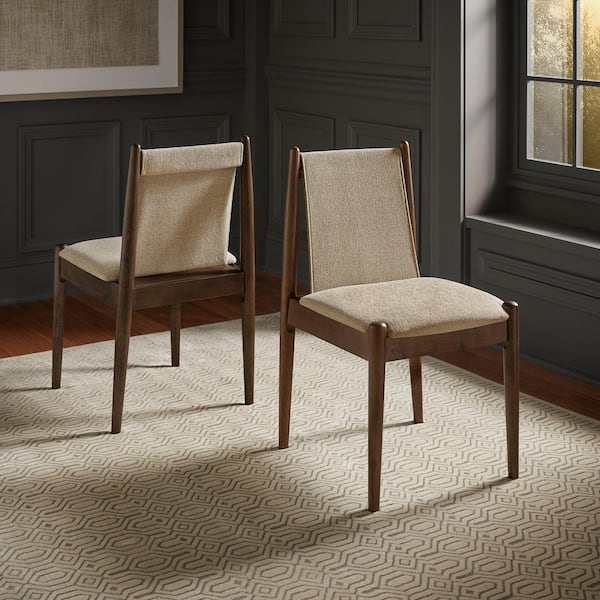 Walnut finish 2025 dining chairs