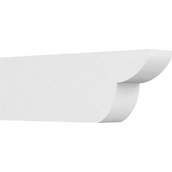 Ekena Millwork 4 in. x 8 in. x 24 in. Standard Crestline Architectural Grade PVC Rafter Tail Brace