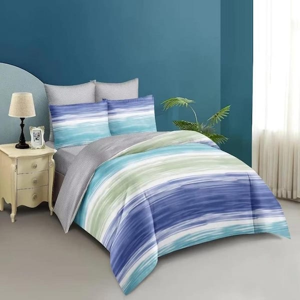 Mi Zone Camille 3-Piece Teal Twin Comforter Set MZ10-225 - The Home Depot
