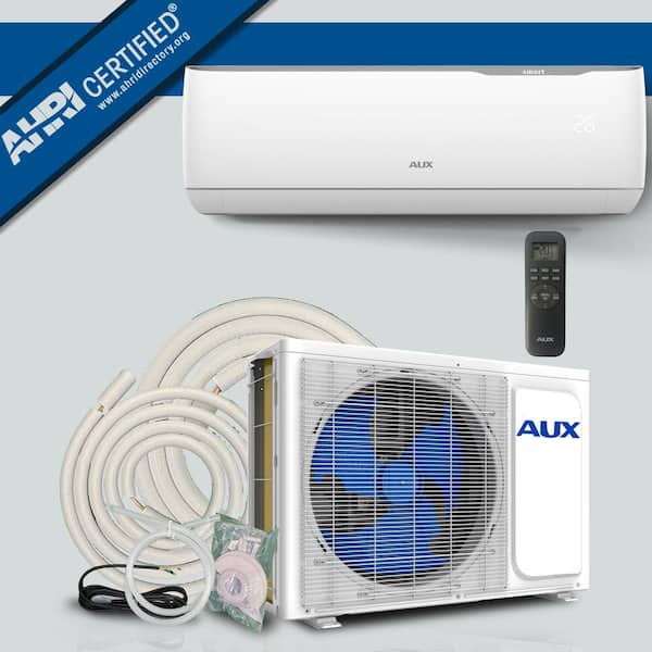 AUX 12,000 BTU Ductless Mini Split Air Conditioner with Heat Pump 17 SEER 115-Volt 1 Ton, 25 ft. Line Set, Wall Mount