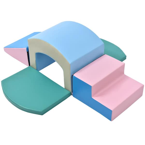 Bon Furni 5-in-1 Multi-Colored Indoor Soft Climb Freestanding Play