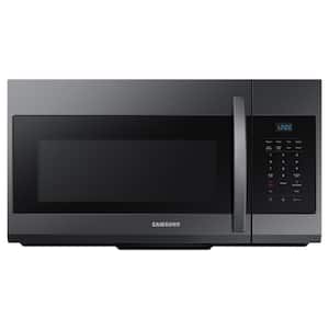 29.9 in. 1.7 cu. ft. Over-the-Range Microwave in Black Stainless Steel with Charcoal Filter, One Touch Cooking