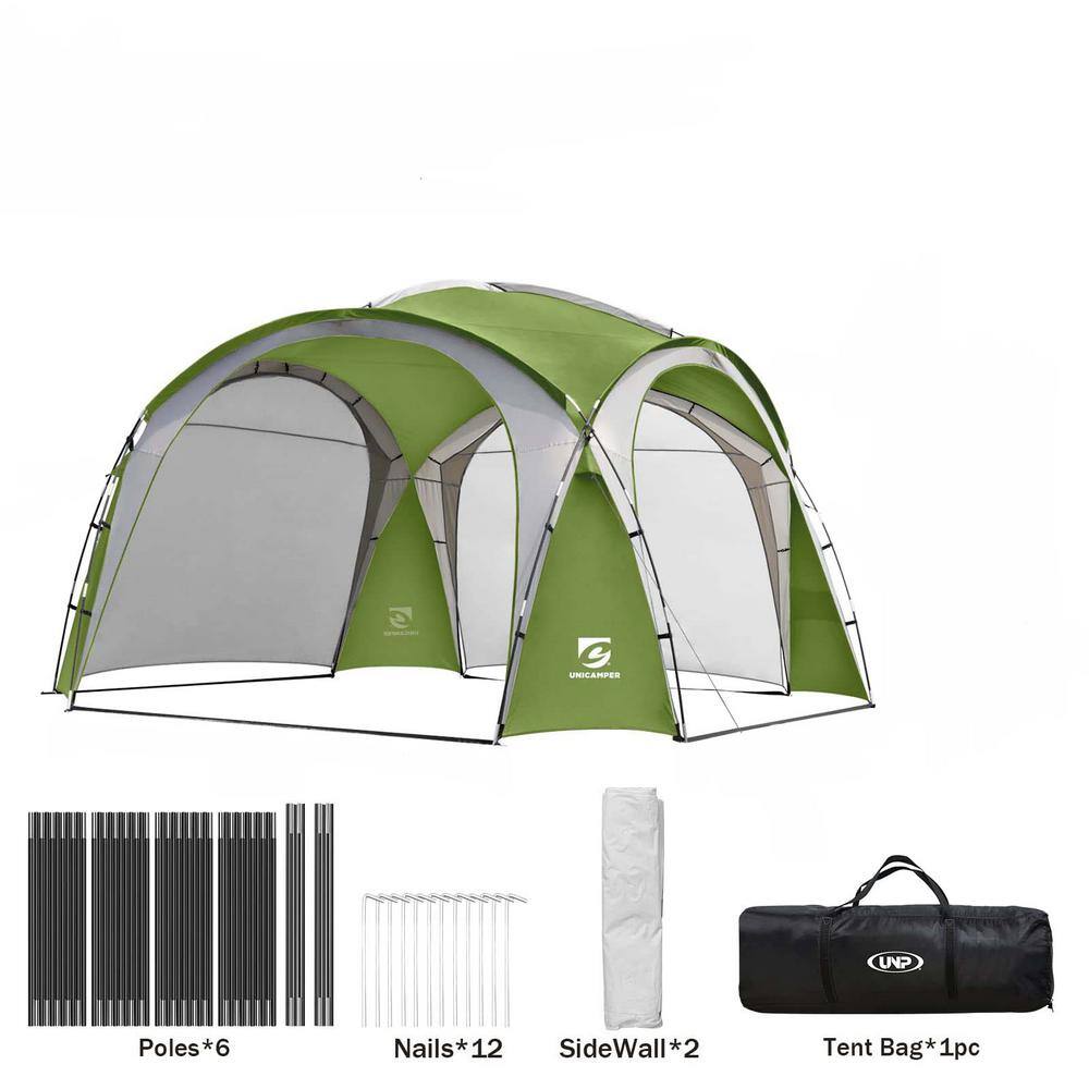 12 ft. x 12 ft. Pop Up Canopy UPF50+ Tent with Side Wall for Camping, Backyard Fun, Party Or Picnics in Green price history on PriceWatchPro