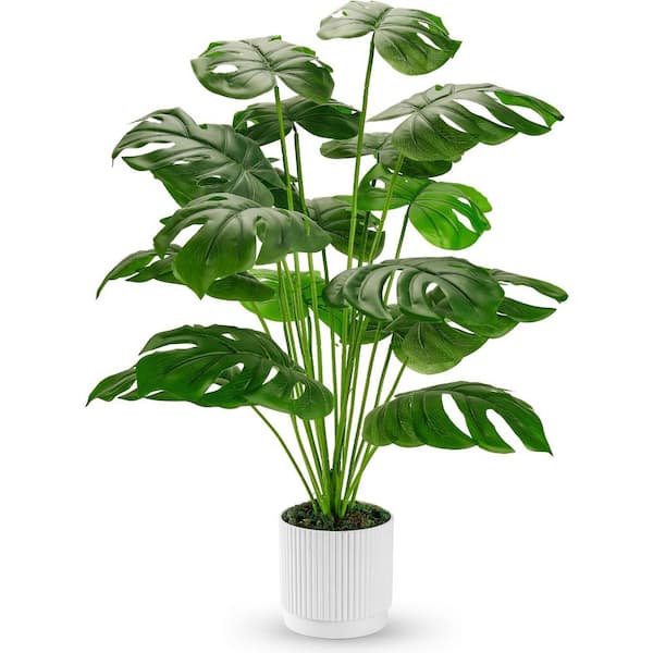 Cubilan 28 in. Green Artificial Plants Large Monstera Faux Plants
