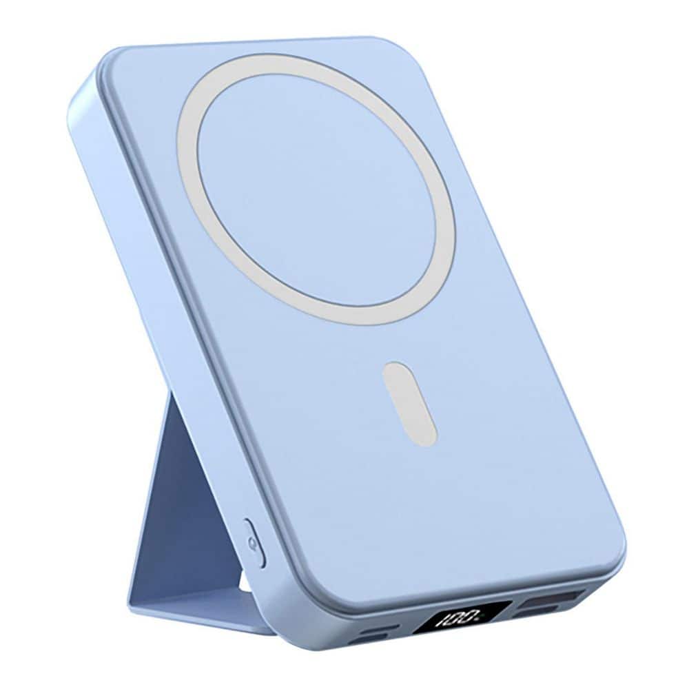 ZL014-BL 10,000mah Portable Magnetic Wireless Charge Power Bank with Phone Stand, Blue price history on PriceWatchPro
