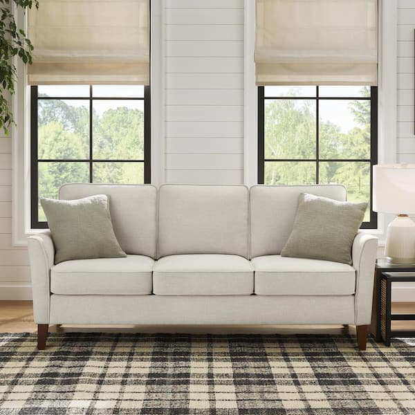StyleWell Doherty 79.9 in. Modern Flared Arm Fabric Sofa in Oyster Beige