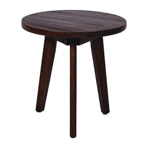 1-Piece 17.72 in. W x 17.72 in. D x 19.69 in. H Walnut Oak Round