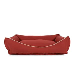 X-Large Red Canvas Low Profile Kuddler Dog Bed