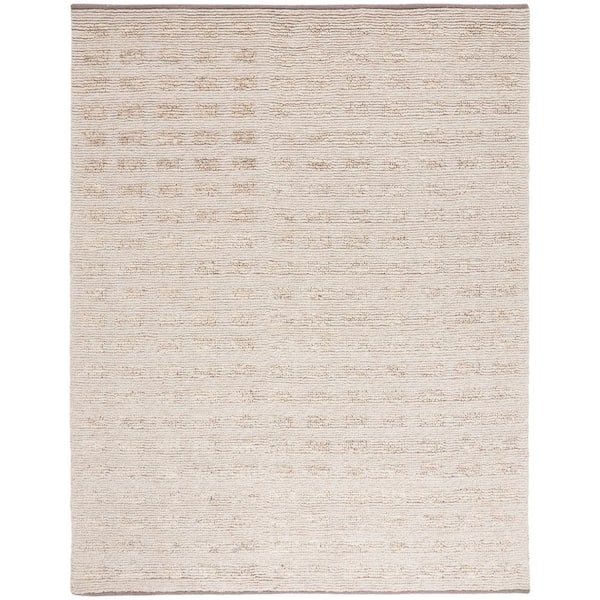 Natura 9 ft. x 12 ft. Beige Distressed Tile Area Rug