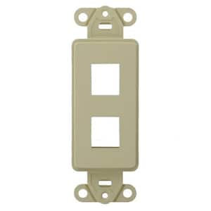 1-Gang Decora QuickPort 2-Port Insert in Ivory