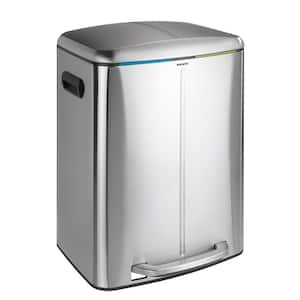 Primo 10.6 Gal. Stainless Steel Dual Bin Step-On Trash Can