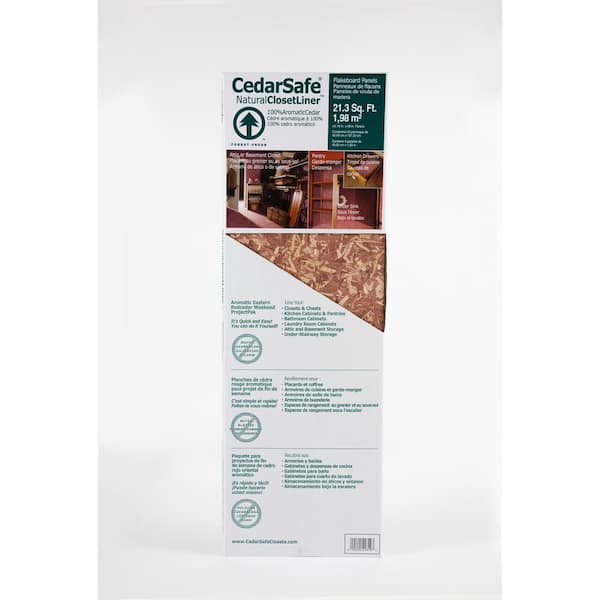 CedarSafe 21.3 sq. ft. Aromatic Eastern Red Cedar Flake Board Closet Liner Panels Project Pak