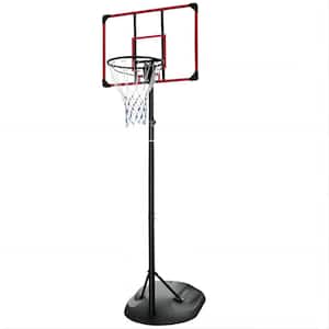 7.5 ft. to 9.2 ft. H Adjustment Portable Poolside Basketball Hoop Goal 32 in. Backboard, with Easy Rolling Wheels, Red