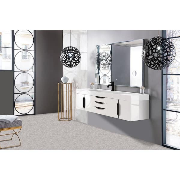 James Martin Vanities Columbia 72.5 in. W x 18.8 in. D x 14.5 in. H Double Bath Vanity Cabinet without Top in Glossy White