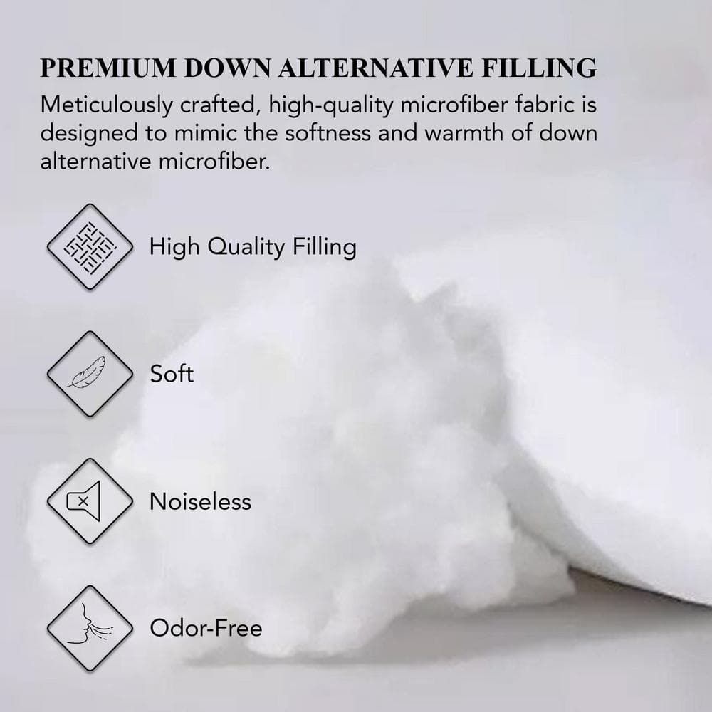 White Hypoallergenic Down Alternative 22" x 22" Throw Pillow Inserts, Set of 2