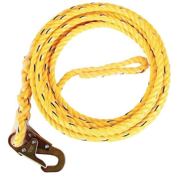 Guardian Fall Protection 5/8 in. x 100 ft. Poly Steel Rope with Snaphook