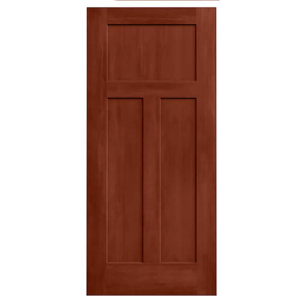 36 in. x 80 in. Craftsman Amaretto Stain Molded Composite MDF Interior Door Slab