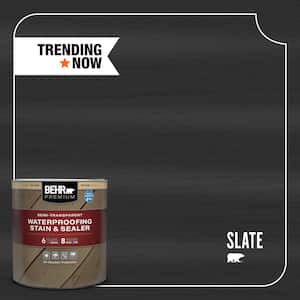 1 qt. #ST-102 Slate Semi-Transparent Waterproofing Exterior Wood Stain and Sealer