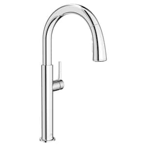 Studio S Single-Handle Pull-Down Sprayer Kitchen Faucet with Dual Spray in Polished Chrome
