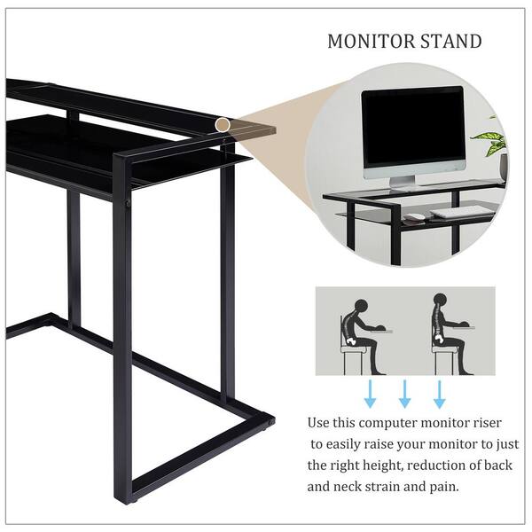 Steel Frame and Ergonomic Monitor Riser 