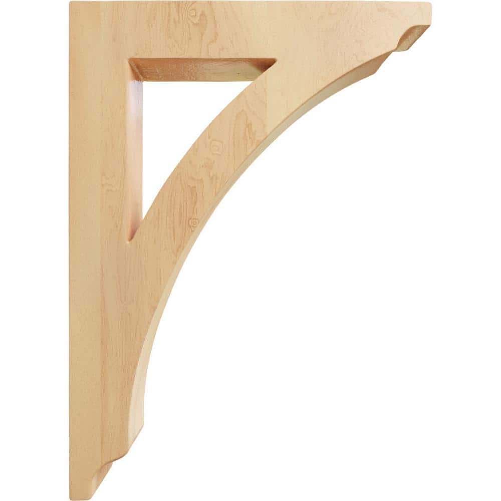 Small Red Oak Wood Corbel Bracket, 1.75" x 6.5" x 9"