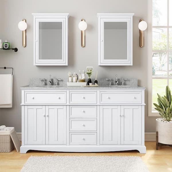 Home Decorators Collection Fremont 72 in. Double Sink Freestanding