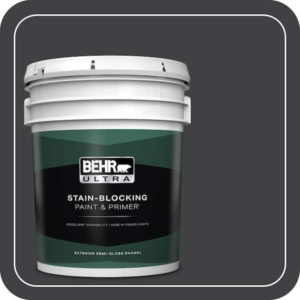BEHR ULTRA 5 gal. #750F-7 Deep Space Semi-Gloss Enamel Exterior Paint & Primer