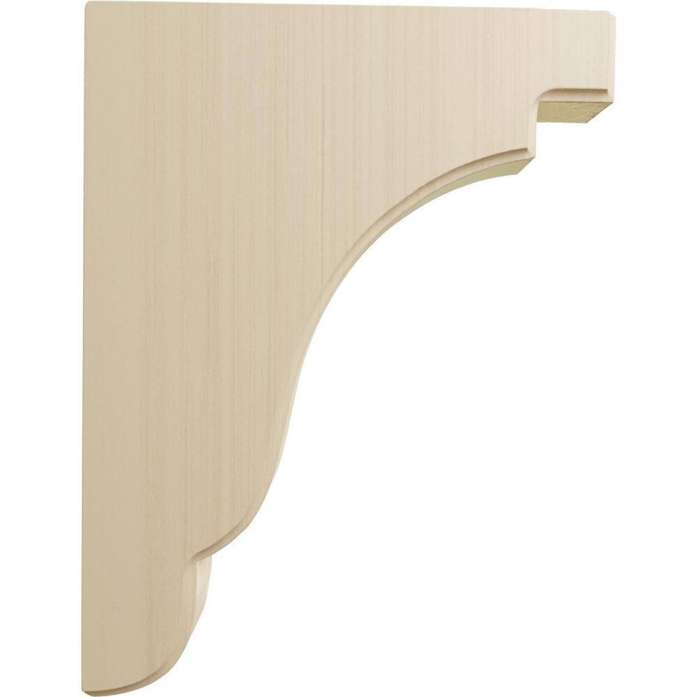 Unfinished Rubberwood Bedford Wood Bracket 1.75" W x 7.25" D x 9.5" H