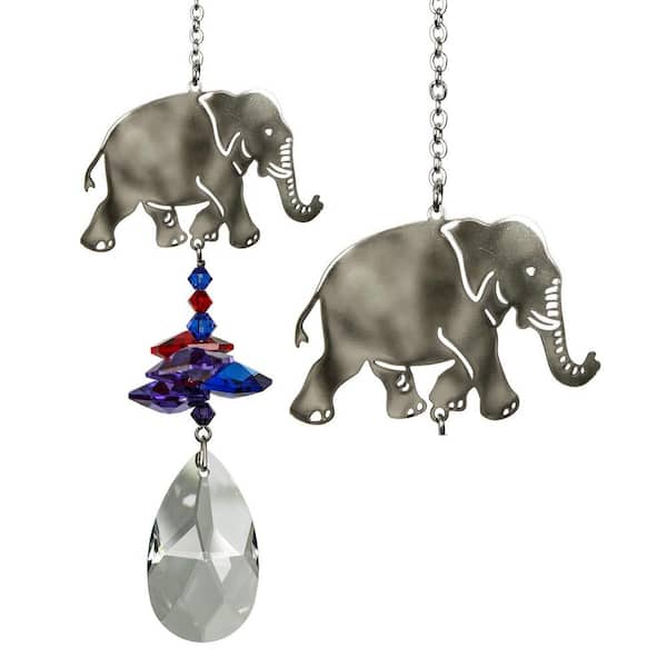 WOODSTOCK CHIMES Woodstock Rainbow Makers Collection, Crystal Fantasy, 4.5 in. Elephant Crystal Suncatcher