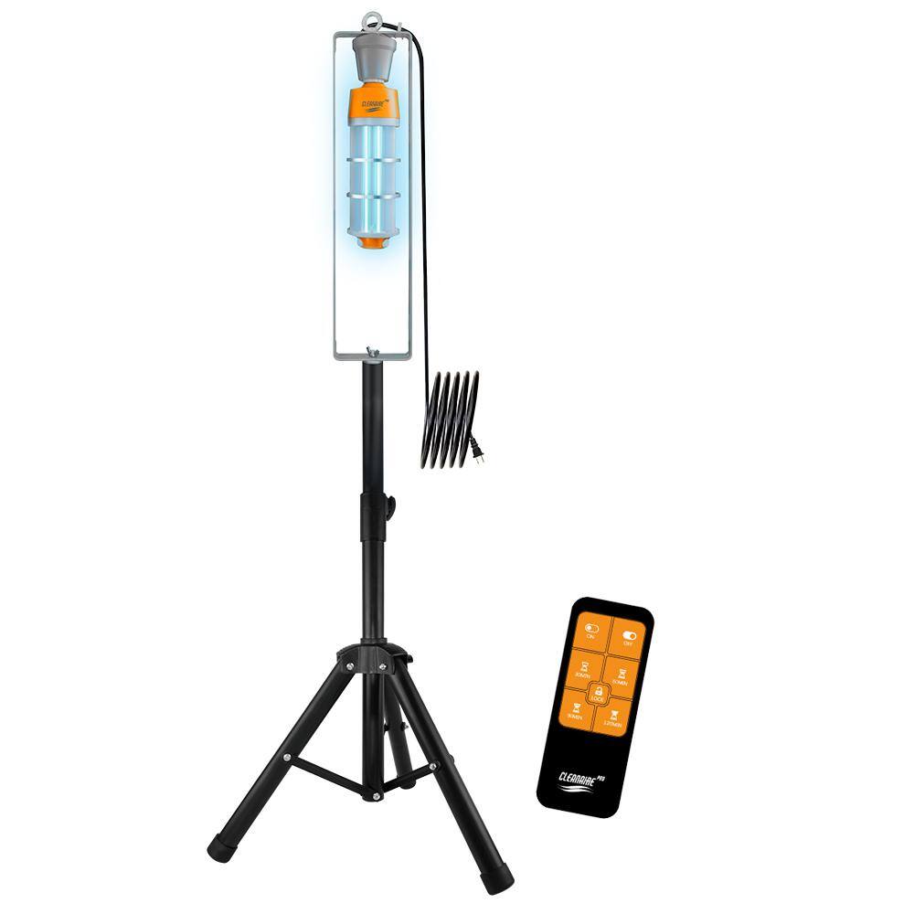 nVc Cleanaire UV-C Disinfectant Sterilizer Lamp w/ Tripod Kit Remote Control Motion Sensor Timer Settings Ozone Free