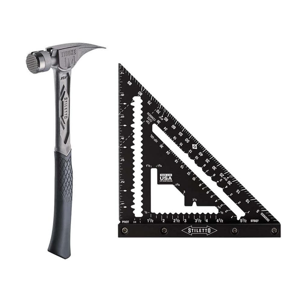 14 oz. TiBone Milled Face with Curved Handle with 7 in. Carpenter Square (2-Piece) price history on PriceWatchPro