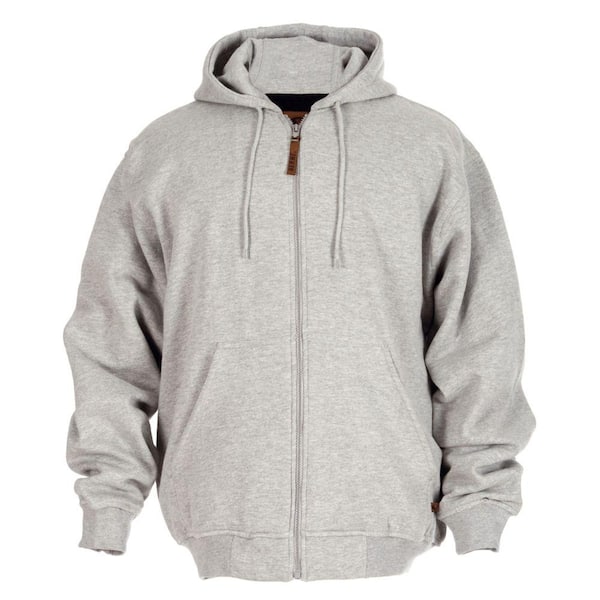 Berne Men's Extra Large Grey Cotton and Polyester Tall Thermal Lined Hooded Sweatshirt