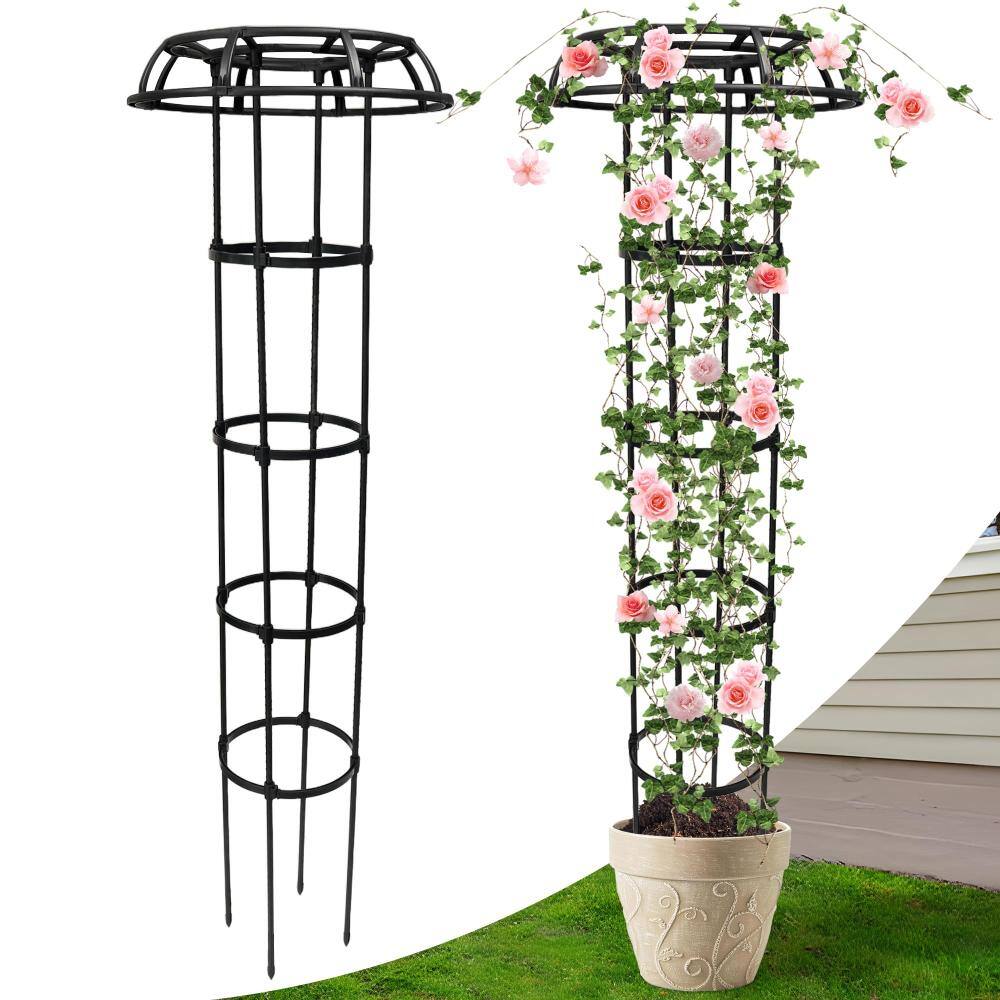 65 in. Garden Trellis Adjustable Climbing Plant Support Black 1 Pack price history on PriceWatchPro