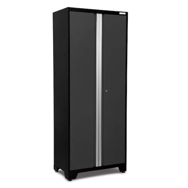 NewAge Products Steel Freestanding Garage Cabinet in Charcoal Gray (30 in. W x 77 in. H x 18 in. D)