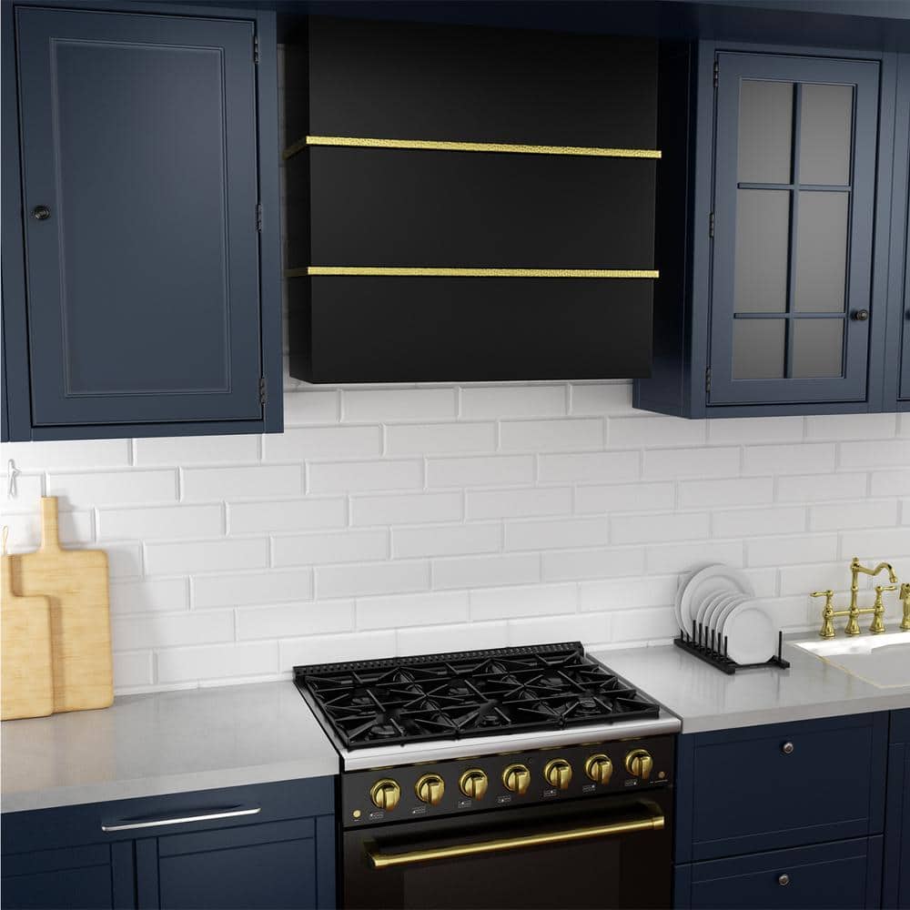 Akicon 30-Inch Stainless Steel Wall-Mounted Range Hood with LED Lights