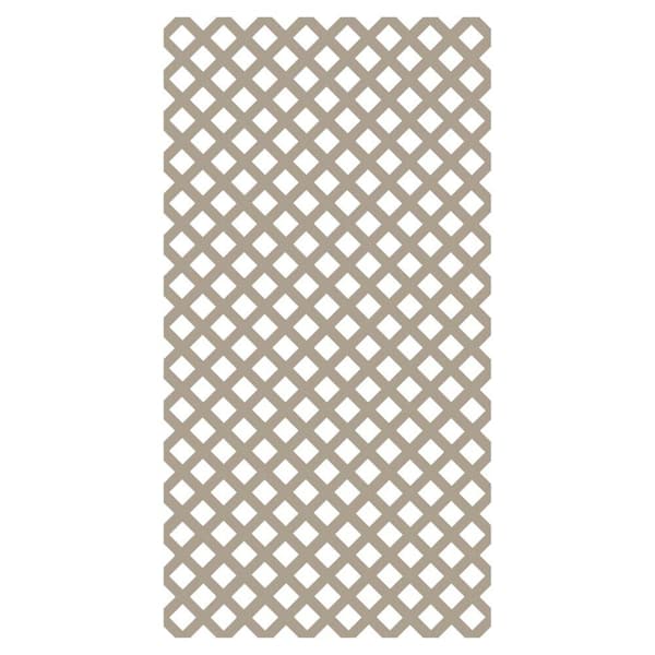 Barrette Outdoor Living 4 ft. x 8 ft. Clay Classic Diamond Vinyl Lattice Panel