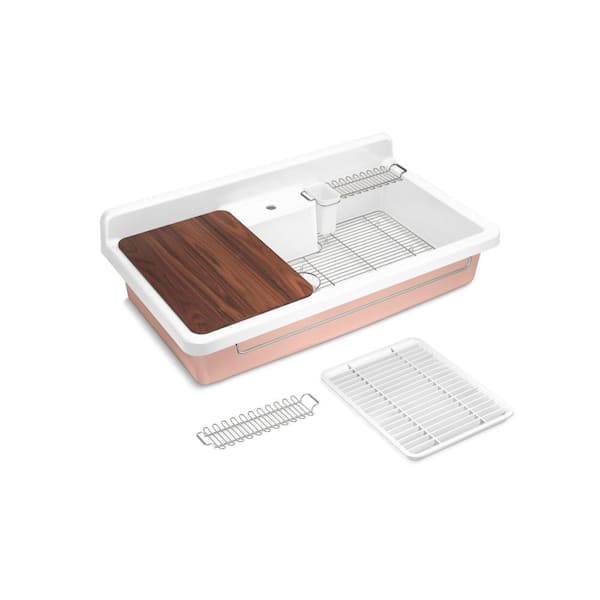 Farmstead 45 in. Top-/Wall-Mount Single-Bowl Workstation Farmhouse Kitchen Sink