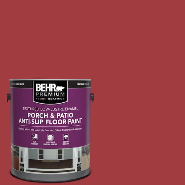 BEHR PREMIUM 1 gal. #S-G-150 Ruby Ring Textured Low-Lustre Enamel Interior/Exterior Porch and Patio Anti-Slip Floor Paint