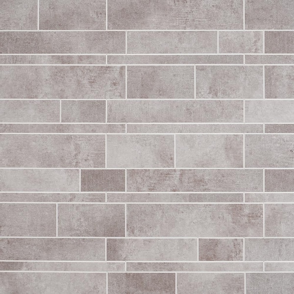 Ivy Hill Tile Luxe Core Railroad Gray 11.81 in. x 11.81 in. SPC Peel and Stick Tile (0.96 Sq. Ft. / Sheet)