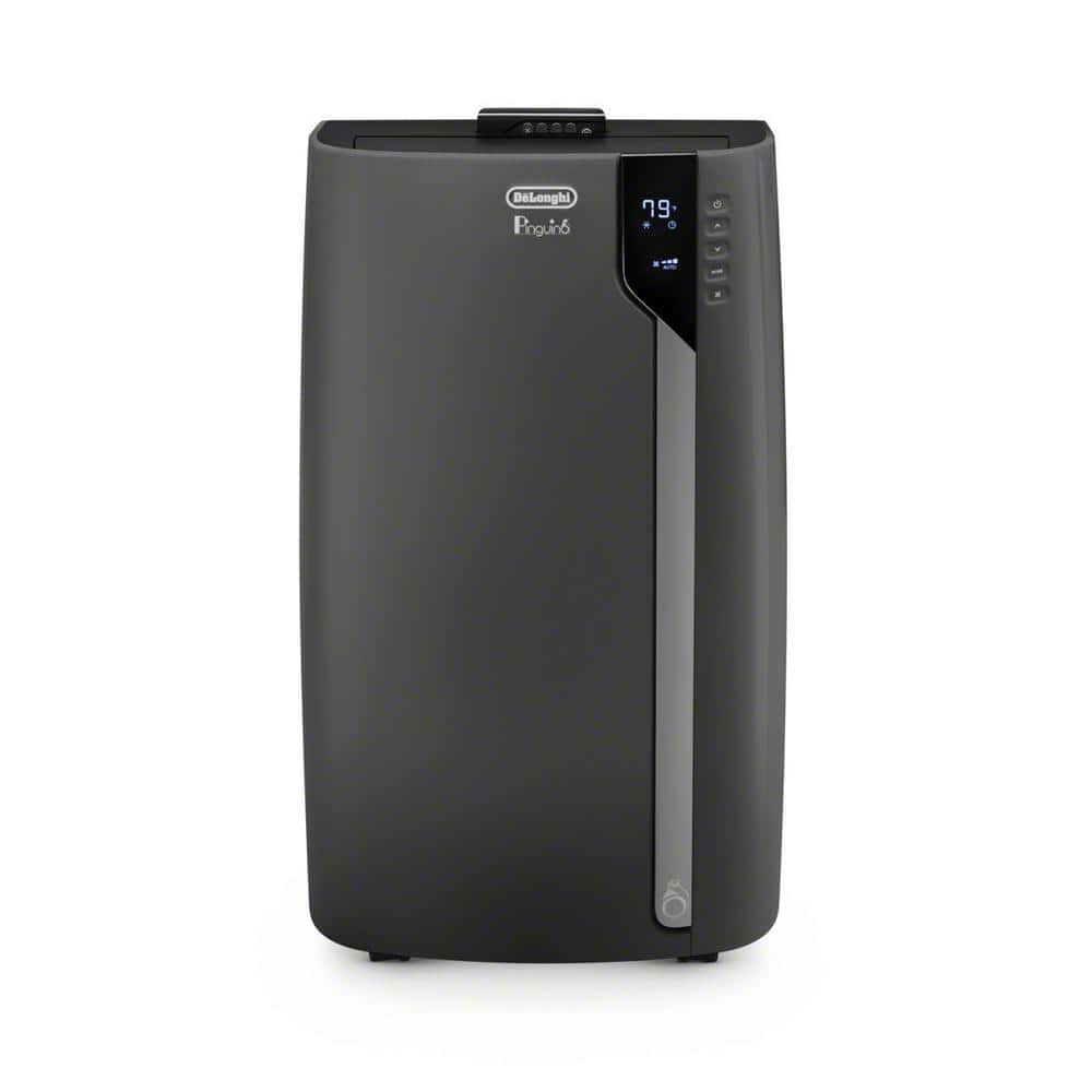 De'Longhi - 12,000 BTU Portable Air Conditioner with 12,000 BTU Heater - Dark Gray