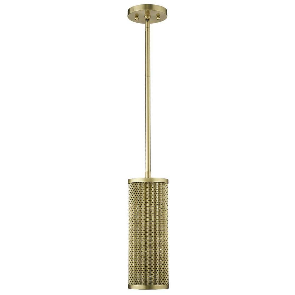 60-Watt 1-Light Goldtone Pendant Light with Metal, No Bulbs Included price history on PriceWatchPro