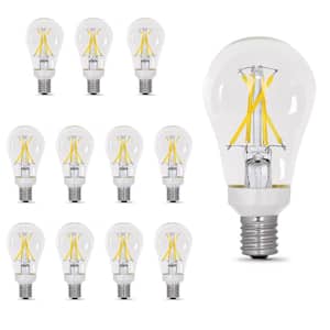 60-Watt Equivalent A15 Intermediate Dimmable CEC Clear Finish LED Ceiling Fan Light Bulb in Bright White 3000K (12-Pack)
